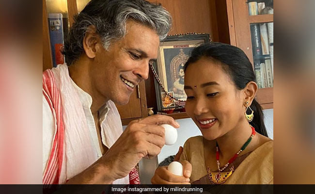 Here's How Milind Soman And Ankita Konwar Celebrated Bihu. See Pics