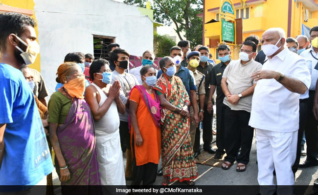 BS Yediyurappa Hits Bengaluru Roads To Inspect Lockdown
