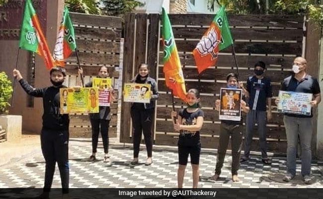 Row Over Maharashtra BJP's COVID-19 Protest After Children Seen Without Masks
