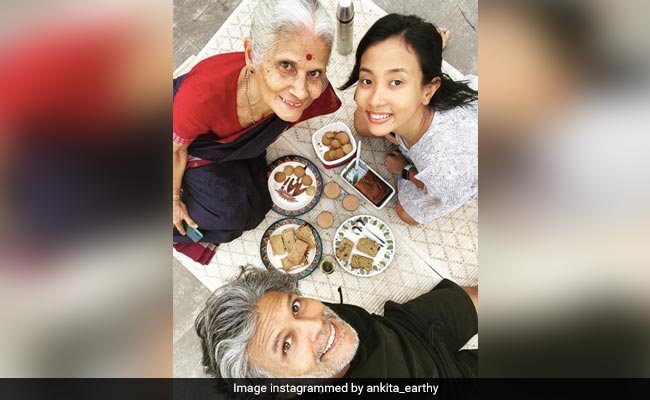 Inside Ankita Konwar, Milind Soman And His Mom Usha Soman's Rooftop Picnic. Because, Mother's Day