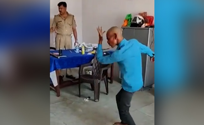 Video Shows Man Forced To Dance Inside UP Police Post