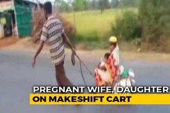 Migrant Worker Wheels Pregnant Wife, Child On Makeshift Cart For 700 km Migrant Worker Wheels Pregnant Wife, Child On Makeshift Cart For 700 km