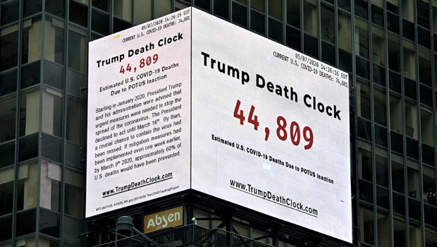 A "Trump Death Clock" Claims To Count Avoidable COVID-19 Fatalities In US