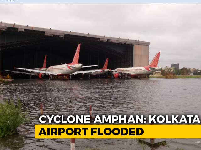 Cyclone Amphan Leaves Kolkata Airport Flooded, Damages Hangars