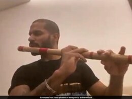 Shikhar Dhawan Plays Flute To Beat Lockdown Blues Shikhar Dhawan Plays Flute To Beat Lockdown Blues