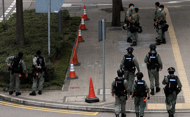 Riot Police Deployed In Hong Kong Over Protests Against Chinese Anthem Bill