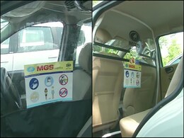 Coronavirus Pandemic: Transparent Partition To Maintain Social Distancing Installed In Cabs To Prevent Spread Of COVID-19 Coronavirus Pandemic: Transparent Partition To Maintain Social Distancing Installed In Cabs To Prevent Spread Of COVID-19