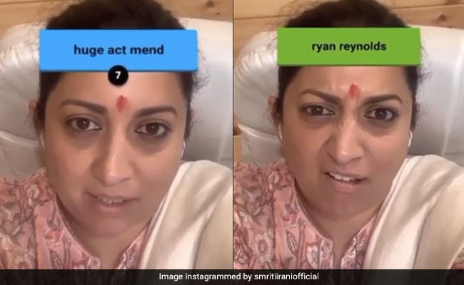 स्मृति ईरानी ने इंस्टाग्राम पर चैलेंज में लिया भाग, गलत निकला जवाब तो ऐसे किया रिएक्ट