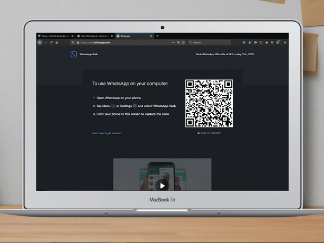 व्हाट्सऐप आपके कंप्यूटर पर डार्क मोड में