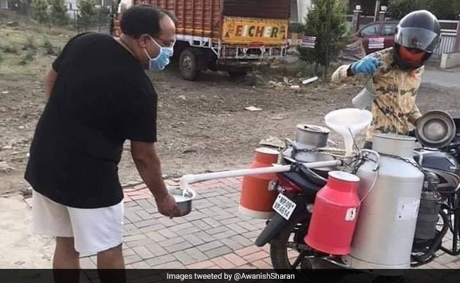 Milkman Comes Up With Unique Solution To Maintain Social Distancing With Customers