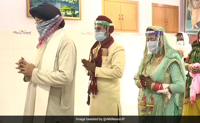 Wearing Face Shields, Masks, UP Couple Ties Knot Amid Lockdown