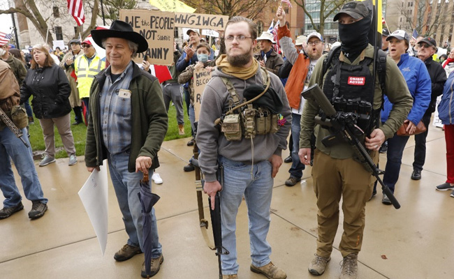 "Men With Rifles Yelling At Us": US Senator As Protesters Seek Lockdown End