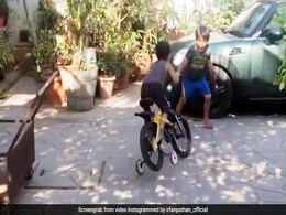 साइकिल चलाते वक्त इरफान पठान के बेटे के साथ हुआ ऐसा हादसा, क्रिकेटर बोला- 'हार्ट अटैक ही आ गया...' देखें Video साइकिल चलाते वक्त इरफान पठान के बेटे के साथ हुआ ऐसा हादसा, क्रिकेटर बोला- 'हार्ट अटैक ही आ गया...' देखें Video