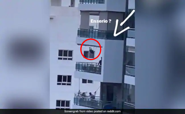 "Terrifying" Video Shows Dad Pushing Child On 8th Floor Balcony Swing