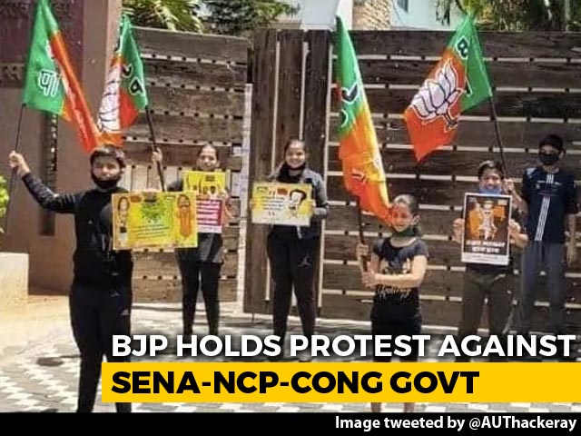 Row Over Maharashtra BJP's COVID-19 Protest After Children Seen Without Masks