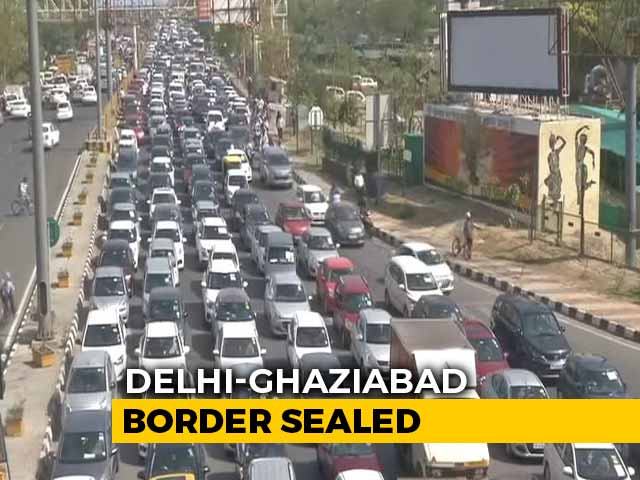 Huge Jam As Ghaziabad Seals Border With Delhi Again Over Virus Spike