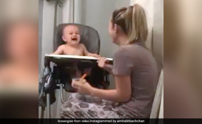 महिला की इस हरकत पर जोर-जोर से हंस रहा बच्चा, अमिताभ ने लॉकडाउन में हंसाने के लिए शेयर किया Video