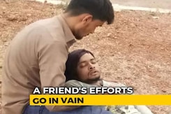 Migrant Lies On Friend's Lap On Road. Story Behind Moving Picture Migrant Lies On Friend's Lap On Road. Story Behind Moving Picture
