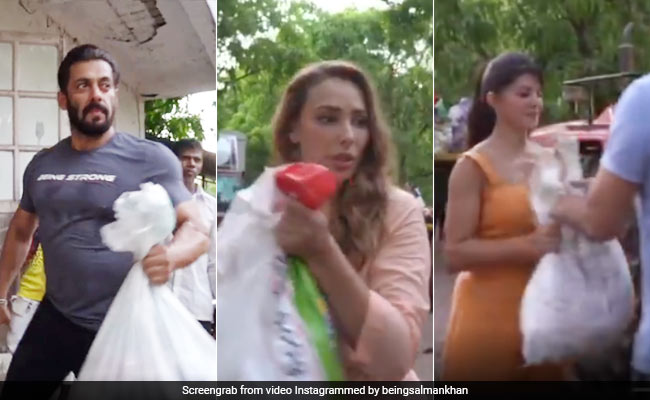 Salman Khan's Farmhouse Lockdown Buddies Iulia Vantur, Jacqueline Fernandez Add To His Grocery Donation
