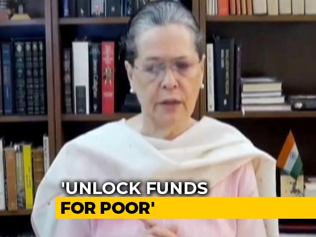 "Unlock Coffers" For Poor: Sonia Gandhi's Video Message For Government