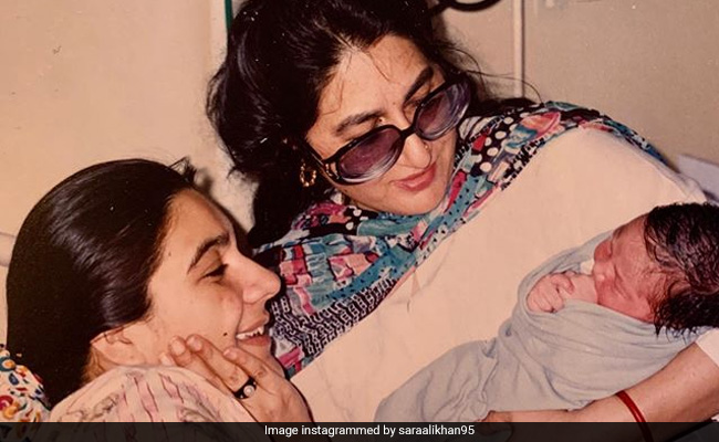 सारा अली खान ने 'मदर्स डे' पर शेयर किया अपने जन्म के समय का Photo, बोलीं- मेरी मां की मां...