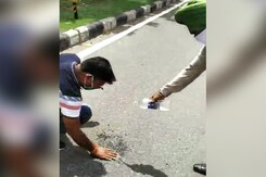 Chandigarh Biker Spat On Road. Then He Was Made To Do This Chandigarh Biker Spat On Road. Then He Was Made To Do This