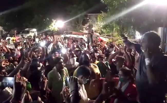 Social Distancing Defied At Congress Leader's COVID-19 Recovery Welcome