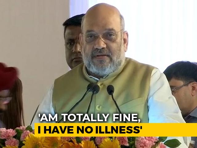 "Not Suffering From Any Disease": Amit Shah On Rumours About His Health