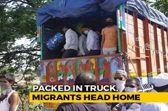 Packed In Truck, Migrants Head Home From Thane To UP's Azamgarh Packed In Truck, Migrants Head Home From Thane To UP's Azamgarh