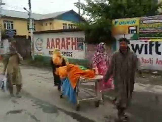 Video Of J&K Family Carrying Woman's Body On Stretcher Triggers Protests