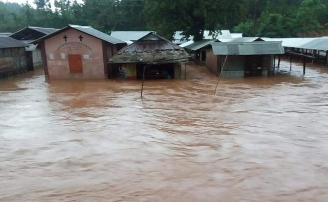Flash Flood In Meghalaya's Garo Hills Inundate Quarantine Centre