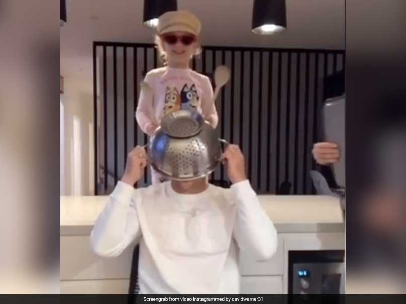 David Warners Family Use His Head As A Drum In Latest TikTok Video. Watch