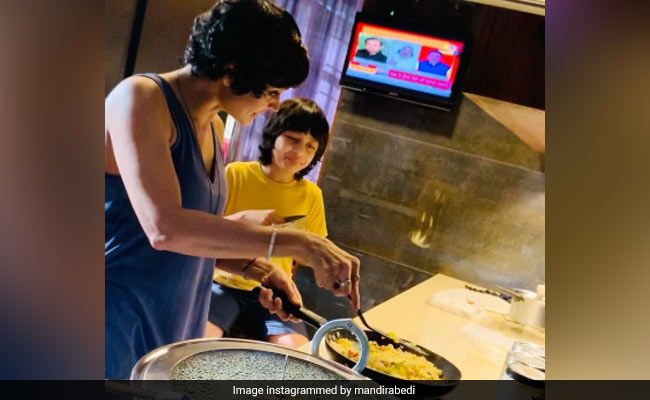 Mandira Bedi Made "Risotto At Home." This Is What Her Son Vir Calls It
