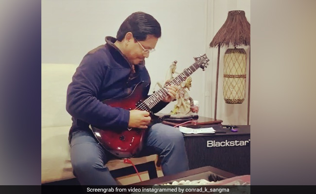 "That's My Chief Minister": On Camera, Conrad Sangma Strums Iron Maiden
