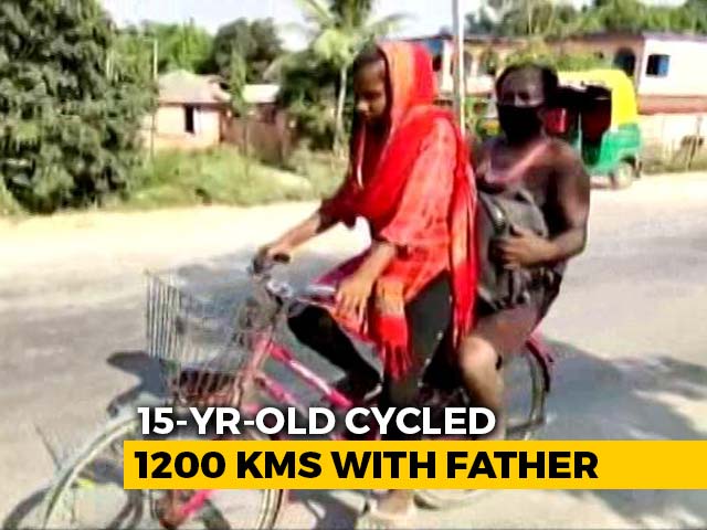 Bihar Girl Cycles 1,200 Km Home With Injured Father As Pillion