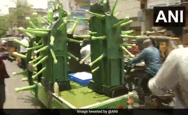 Coronavirus-Themed Robots Sanitise Chennai Streets