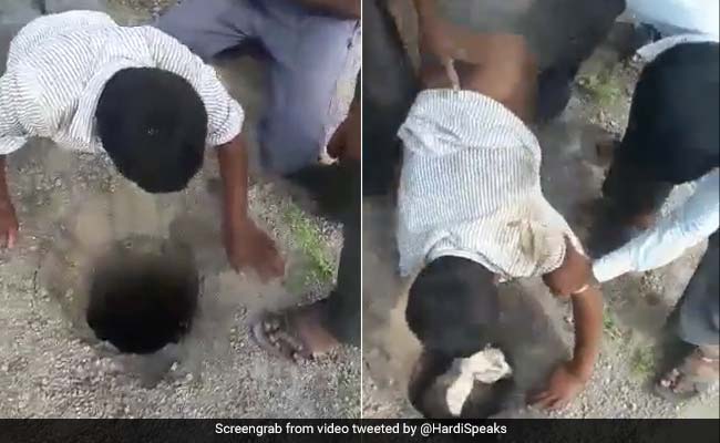"<i>Desi</i> Style" Rescue Of Goat From Tiny Hole Wins Praise. Watch