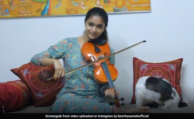 Keerthy Suresh Played Her Birthday Wish For Vijay On A Violin