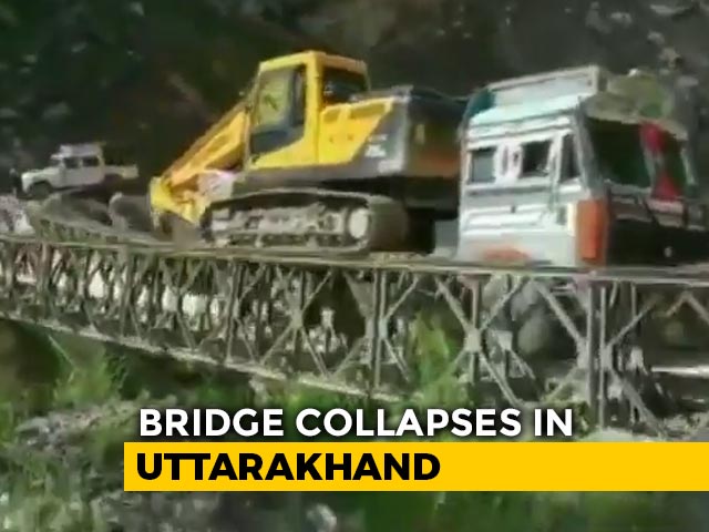 On Camera, Bailey Bridge Near India-China Border In Uttarakhand Collapses