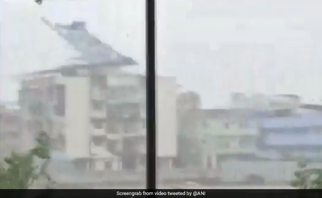 Watch: Cyclone Nisarga Blows Tin Roof Off Maharashtra Building