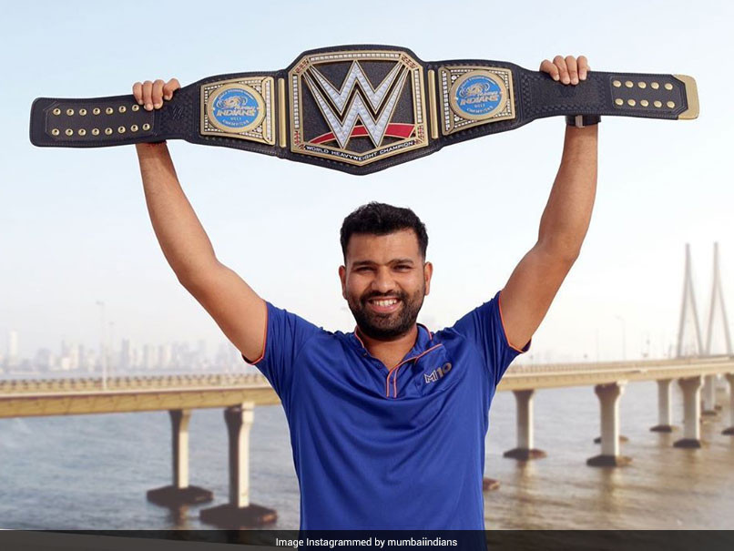 Mumbai Indians Share Picture Of Rohit Sharma With World Heavyweight Champion Belt As The Undertaker Retires