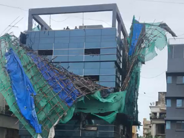 Temporary Structure Atop Bandra Building Collapses As Cyclone Nisarga Brings Wind, Rain