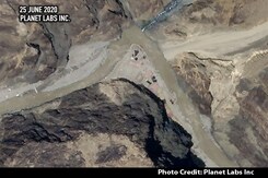 Black Tarpaulins Seen On Galwan River-Bend, 16 Chinese Camps Near LAC Black Tarpaulins Seen On Galwan River-Bend, 16 Chinese Camps Near LAC