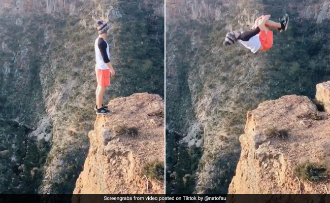 Backflip On The Edge Of A Cliff: Viral Video Has Twitter Divided