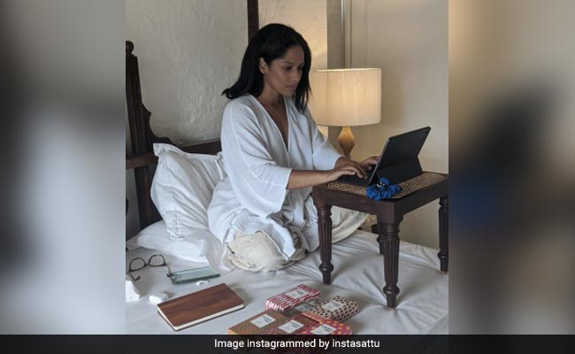 Masaba Gupta's Work From Home Pic - Captured By Rumoured Boyfriend Satyadeep Misra