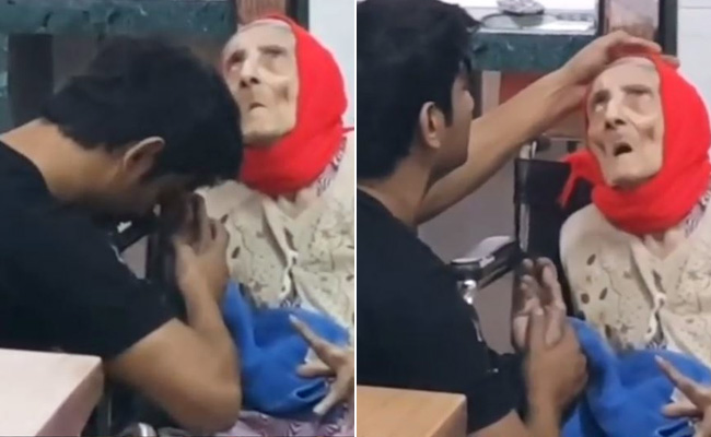 सुशांत सिंह राजपूत का थ्रोबैक Video हुआ वायरल, बूढ़ी महिला के सिर पर प्यार से हाथ फेरते आए नजर