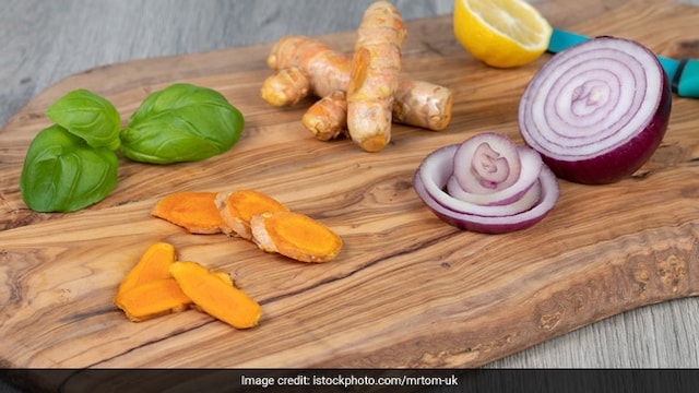 The pickle is made with turmeric, black pepper, lemon and ginger