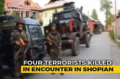 Four Terrorists Killed In Encounter In J&K's Shopian, 9 In 24 Hours Four Terrorists Killed In Encounter In J&K's Shopian, 9 In 24 Hours