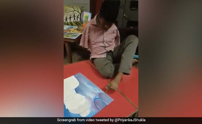 Born Without Hands, Chhattisgarh Artist Paints Masterpieces With His Feet