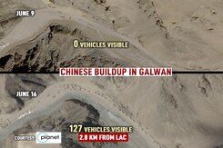 China Moved 200 Trucks, Bulldozers Near LAC In Galwan In A Week China Moved 200 Trucks, Bulldozers Near LAC In Galwan In A Week